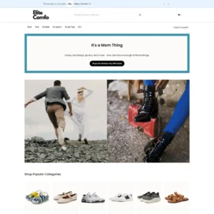 Shoe Brand website built by Digibro